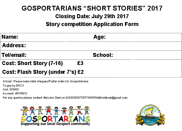 Gosportarians short story application form